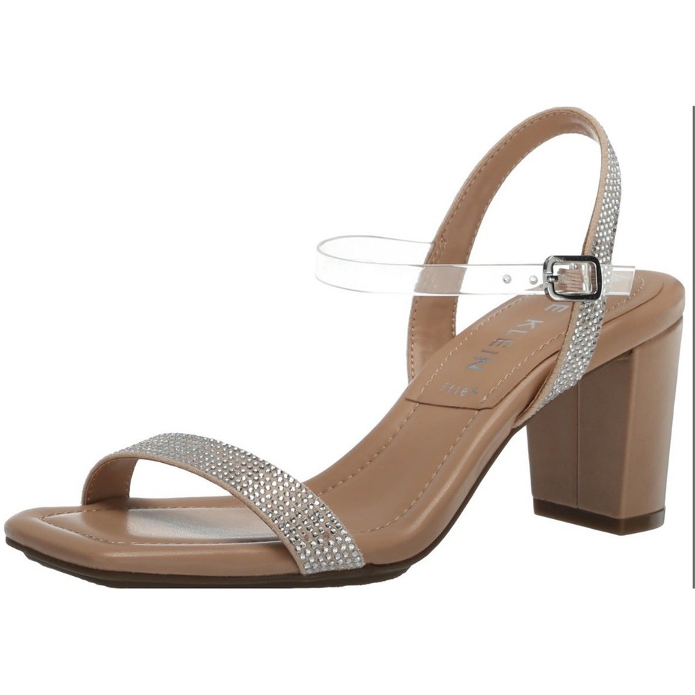 Women's Anne Klein‎ Women's Jiselle Heeled Sandal, Clear Crystal/Nude, 10